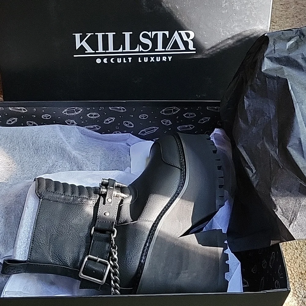 Killstar Rise Up Boots BNIB Size 8 - Picture 3 of 11
